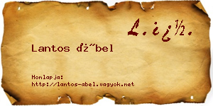 Lantos Ábel névjegykártya
