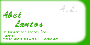 abel lantos business card